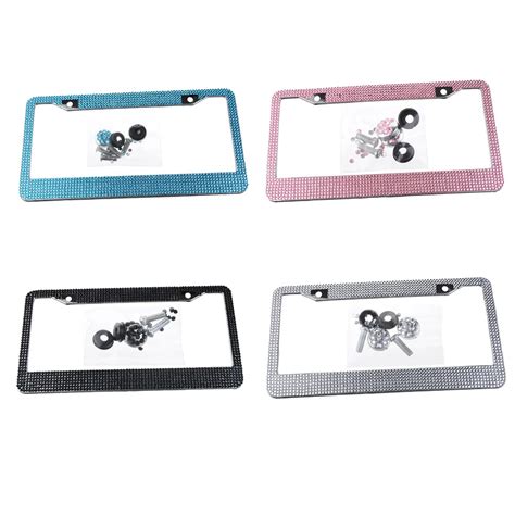 License Plate Frame License Tag Cover Holder Stainless Steel Auto Car ...