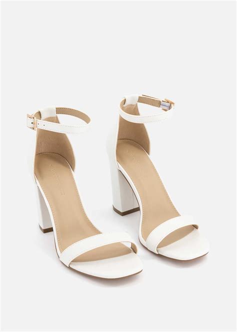 High Ankle Strap Block Heel Sandals Za