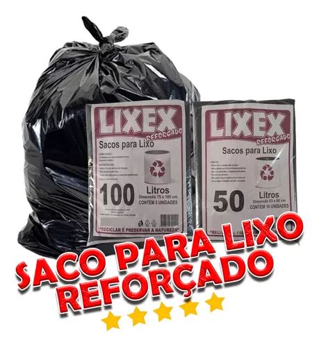 Saco Para Lixo Refor Ado Litros Kit Pacotes Parcelamento