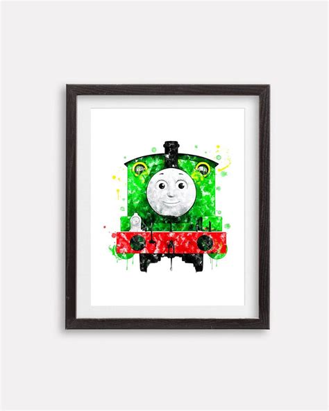 Thomas And Friends Percy Art Print Poster Printable Watercolor Etsy