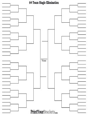 Team Tourney Bracket Editable Tournament Fill And Sign