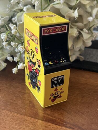 Pac Man Mini Arcade Game Collectible Candy Tin With Candy Sealed