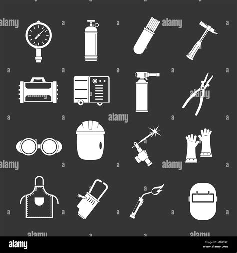 Welding Icons Set Grey Vector Stock Vector Image Art Alamy