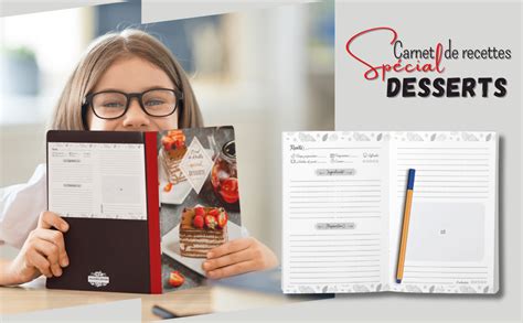 Amazon Fr Carnet De Recettes Spécial Desserts Cahier De Recettes à