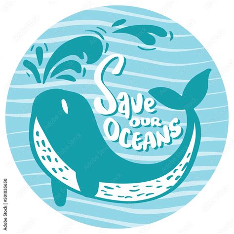 Save Our Oceans Concept Design Stock Vector Adobe Stock