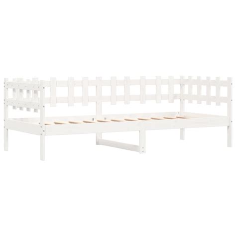 VidaXL Day Bed White 90x190 Cm Solid Wood Pine VidaXL Ie