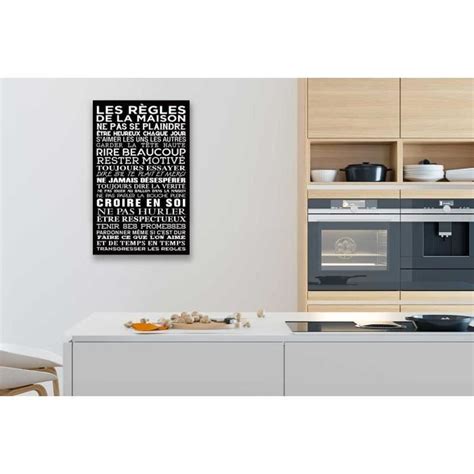 Tableau Deco Hxa Deco Les R Gles De La Maison Noir Chambre