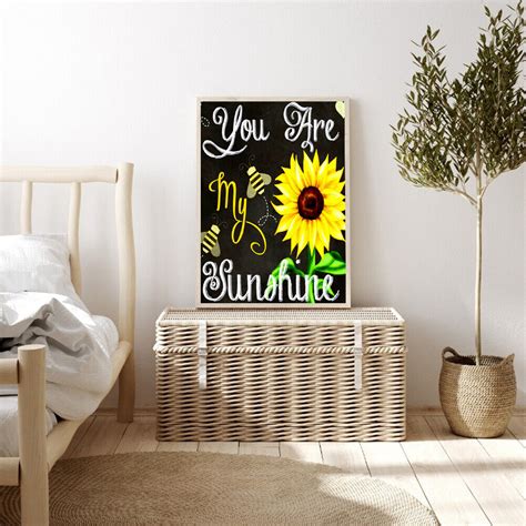 D1 5D DIY Full Round Drill Diamond Mosaik Sunflower Letter Art Home