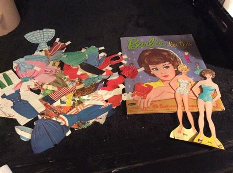 Vintage 1962 Barbie Paper Doll Cut Outs With 2 Dolls And Tons Of Paper