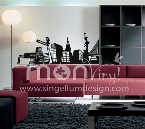 Vinilo New York Skyline Vinilos Decorativos Vinilos Vinilo Vinilos