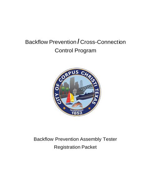 Pdf Backflow Prevention I Cross Connection Control Program Dokumen Tips