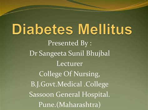 Ppt Presentation On Diabetes Mellitus Ppt