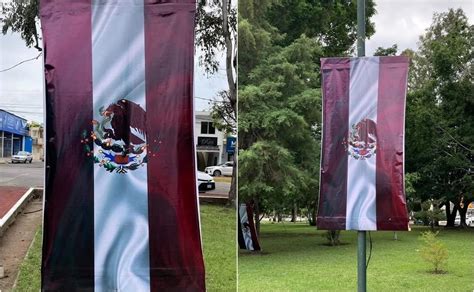 En Nayarit modifican la bandera de México con colores de Morena