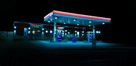 Gas Station at Night · Free Stock Photo