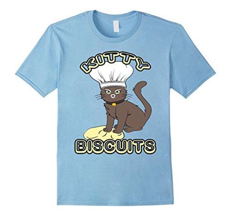 Mens Kitty Biscuits Cat T Shirt Kneading Dough Chef Cat