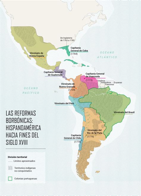 Reformas Borbónicas Siglo Xviii Geografia E Historia Mapa De