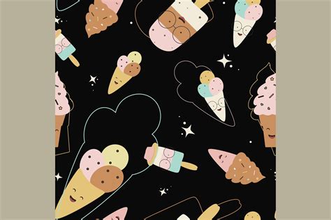 Ice Cream Seamless Pattern Background Graphic by febianaputri123 ...