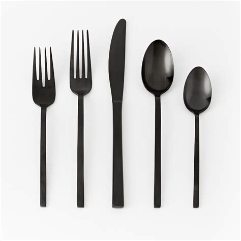 West Elm Matte Black Flatware - Homey Oh My