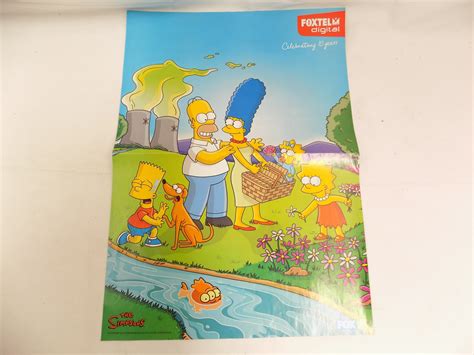 Like New Foxtel The Simpsons Celebrating 10 Years Poster - Starboard Games