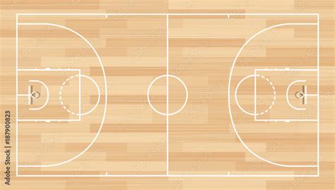 Realistic Vector Basketball Court. Basketball court on top. Stock Vector | Adobe Stock