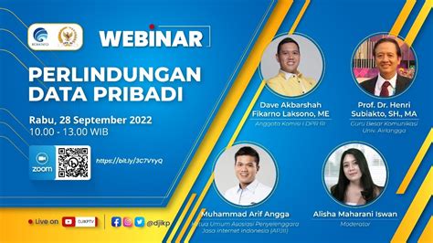 Webinar Perlindungan Data Pribadi YouTube