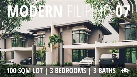 100 SQM 3 Bedroom Modern Filipino Small House Design Duplex House