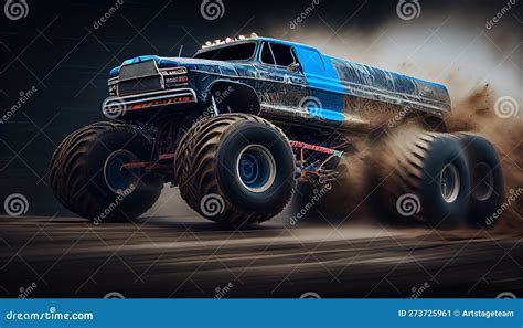 Monster Truck Covered in Mud. Racing Event in Mud Stock Illustration ...