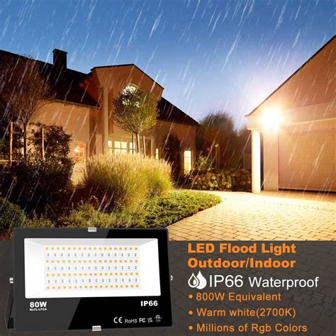 Melpo Led Flood Light Outdoor W Equivalent Lm Smart Rgb