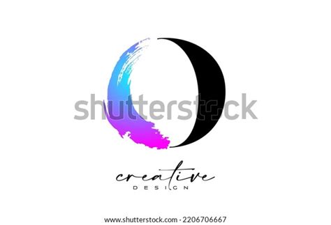 Brush Letter O Logo Desgn Artistic Stock Vector Royalty Free