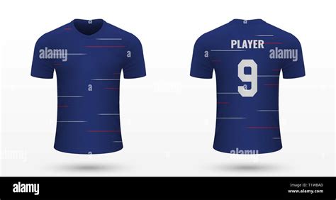 Realistic Soccer Shirt Chelsea Jersey Template For Football Kit