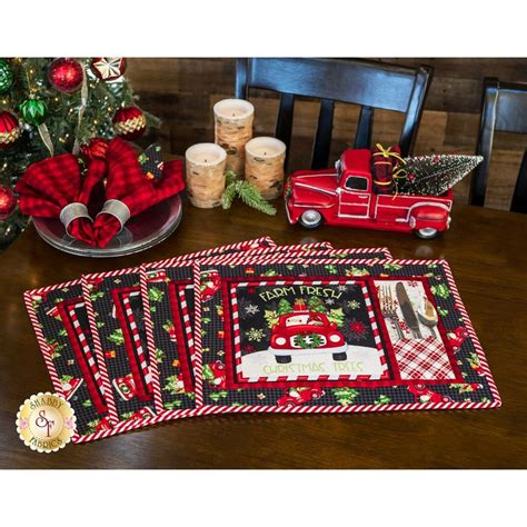 Timber Gnomies Tree Farm Placemats Kit Makes 4 Christmas Placemats