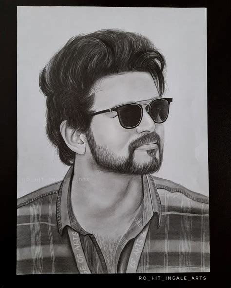 Thalapathy Vijay Drawing Sketch Drawn By Rohit Ingale Arts Watch Full