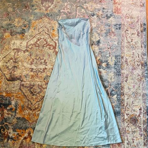 Light blue satin dress 💕 💖 DESCRIPTION Light blue... - Depop