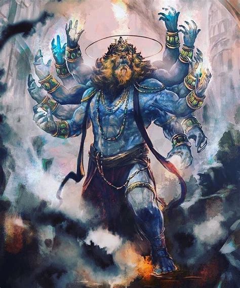 Shri Narasimha Dev Ji Who Is One Of The Most Powerful Avatars Of Lord Vishnu The Protector And