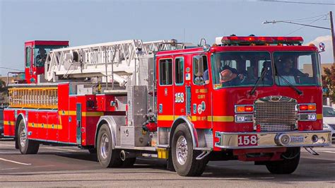 LACoFD Quint 158 Squad 158 And McCormick Ambulance Responding YouTube