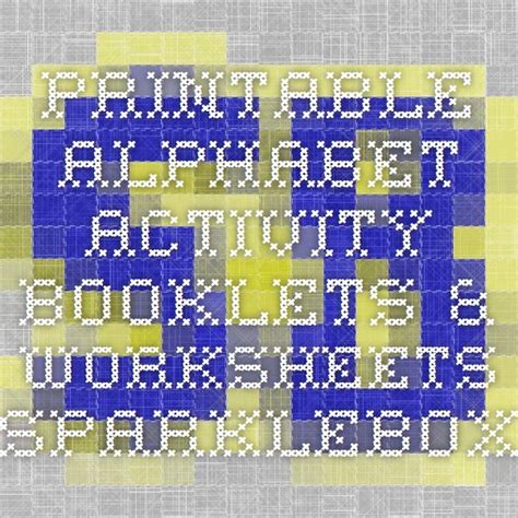 Printable Alphabet Activity Booklets & Worksheets