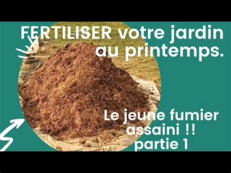 Fertiliser Son Jardin Au Printemps Le Jeune Fumier Assaini Partie