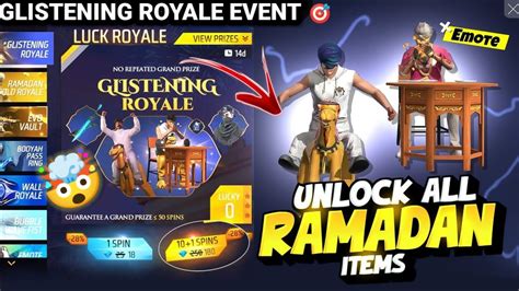 Glistening Royale Event Free Fire New Luck Royale Free Fire Free