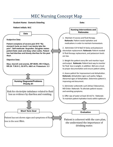 Concept Map Mec Nursing Concept Map Student Name Damaris Osterling