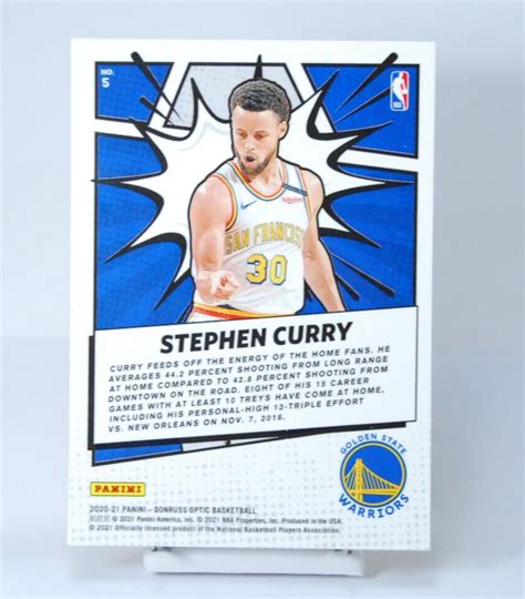 Panini Donruss Optic Raining S Stephen Curry For Sale