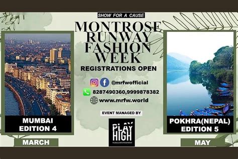 Montrose Runway Fashion Week Edition 4, Top Fashion events in Mumbai ...