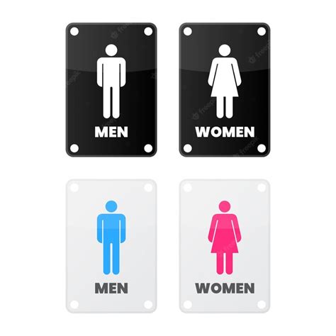 Premium Vector | Toilet or restroom signage