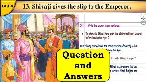 Shivaji Gives The Slip To The Emperor Question Answers Std 4