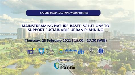 Mainstreaming Nature Based Solutions To Support Sustainable Urban