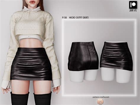 The Sims Resource [patreon] Early Access Micro Outfit Skirt P158