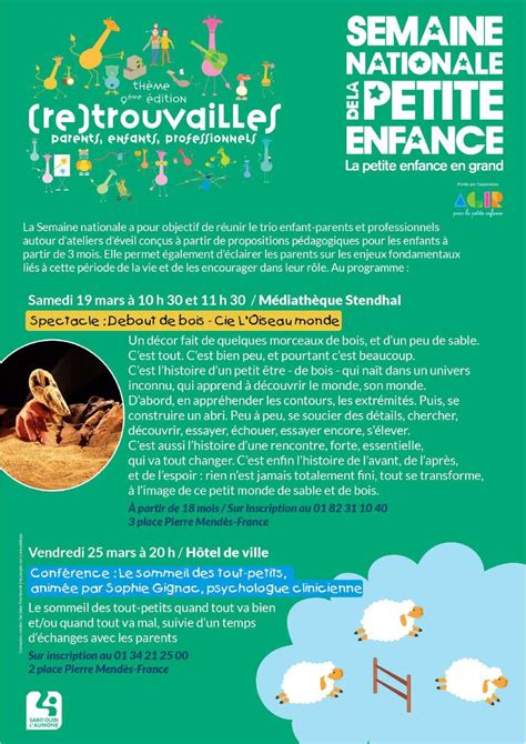 Calam O Programme Semaine Nationale Petite Enfance Saint Ouen L Aum Ne