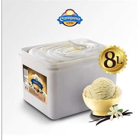 Jual Ice Cream Campina Vanila 8 Ltr Es Krim 8 Liter Eskrim Ember