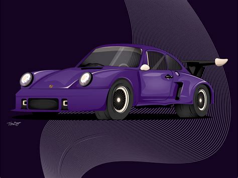 Purple Porsche by Victoria Bryan on Dribbble