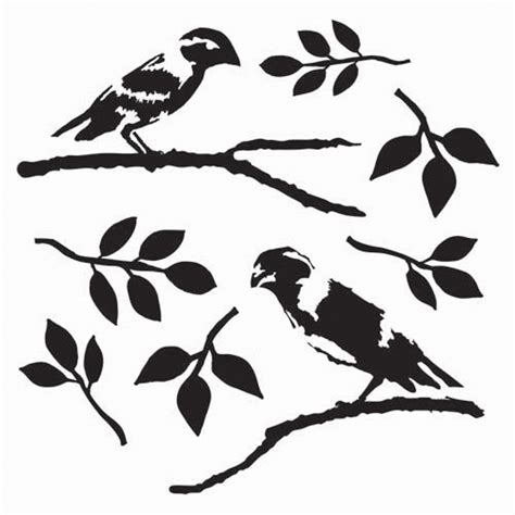 Birds Stencil Clipart Best