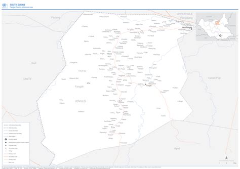 South Sudan Fangak County Reference Map As Of March 2020 Ocha